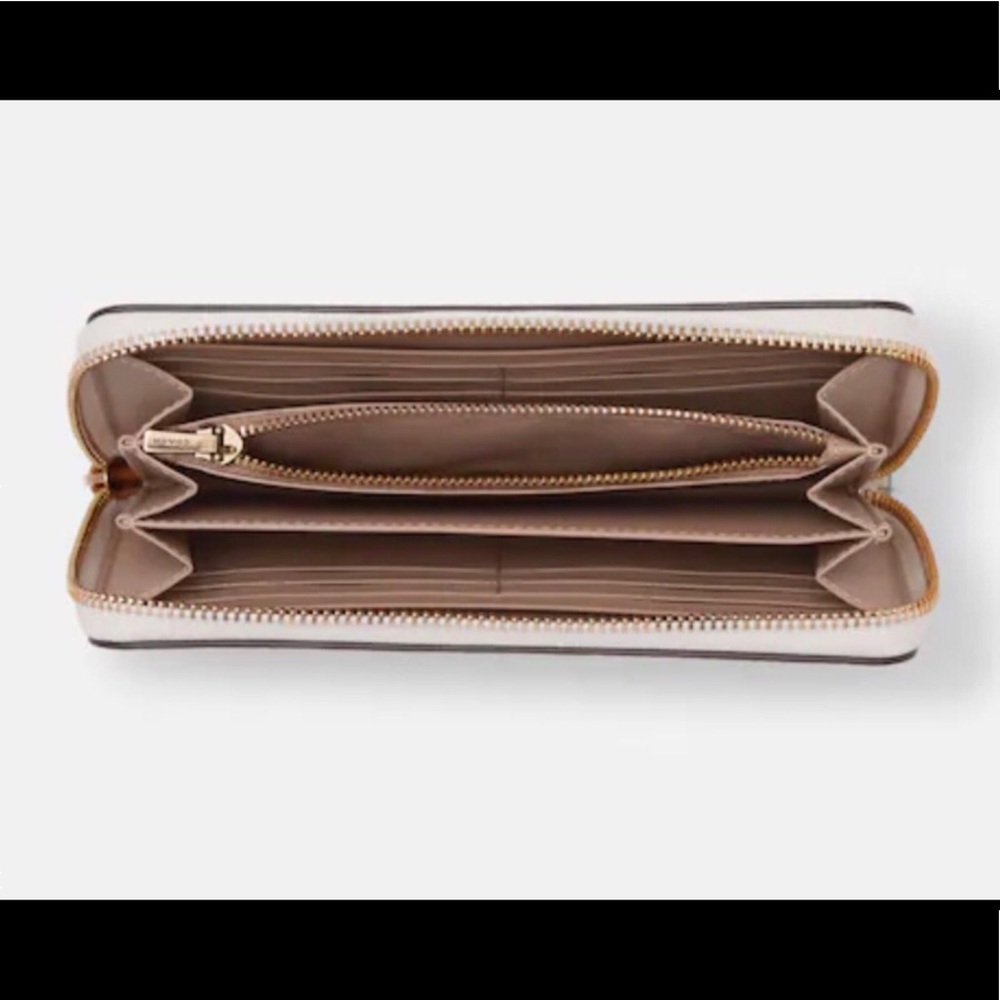 Coach Long Zip Around Wallet With Swan Print - Picture 2 of 6